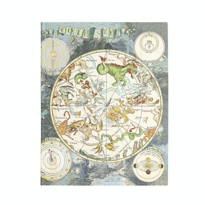 Carnet souple ligné Planisphère Céleste 18 x 23 cm 100 g/m² 176 p - Paperblanks - Rougier et Plé