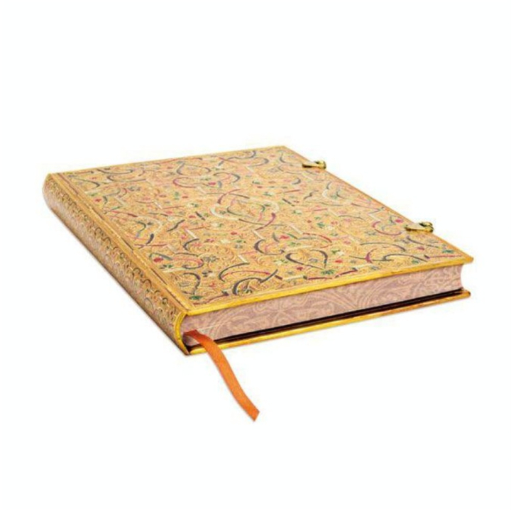 Carnet ligné Marquetterie d'or 18 x 23 cm 120 g/m² 240 p - Paperblanks - Rougier et Plé