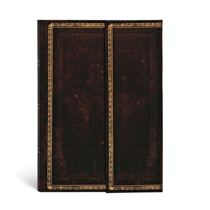 Carnet ligné Marocain noir 10 x 14 cm 85 g/m² 176 p - Paperblanks - Rougier et Plé