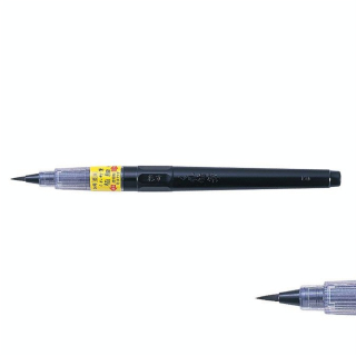 Pinceau réservoir d’encre Fude Pen Gokuboso n°24 Noir - Kuretake - Rougier et Plé