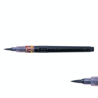 Feutre pinceau Fude Pen Futo-Ji n°26 Noir - Kuretake - Rougier et Plé