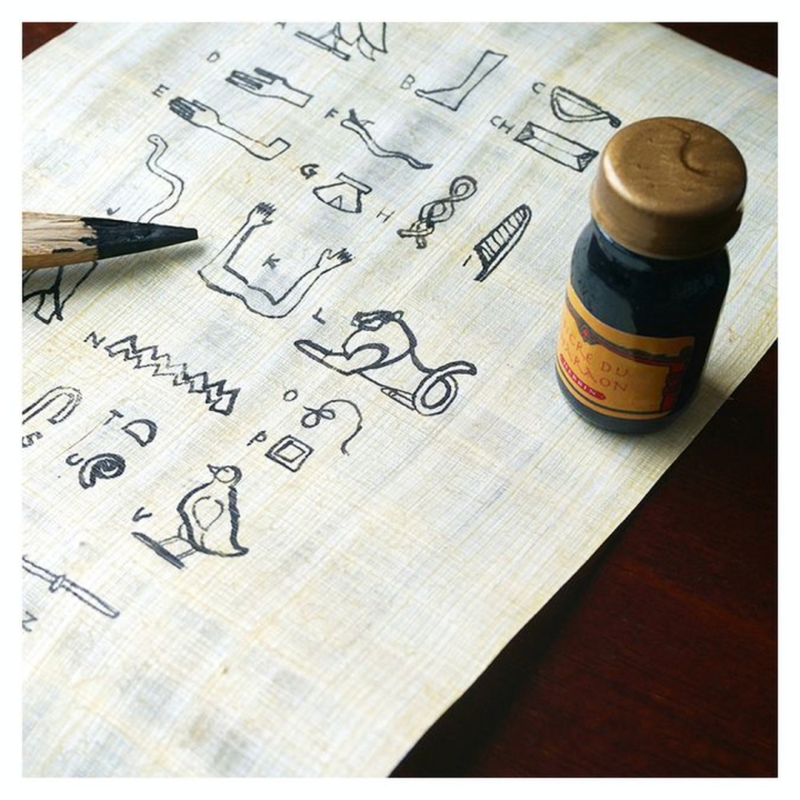 Set de calligraphie L'écriture égyptienne - Jacques Herbin - Rougier et Plé