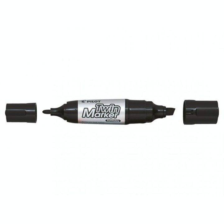 Marqueur double pointe Twin Marker Jumbo Noir - Pilot - Rougier et Plé