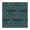 Coupon de tissu Wax imprimé Azteque lagon - 150 x 160 cm - Collection Privée - Rougier et Plé