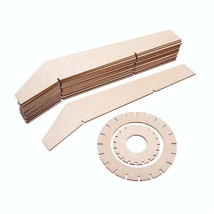 Lampe en bois à lamelles Stockholm 24 x 24 x 35 cm - Rayher - Rougier et Plé