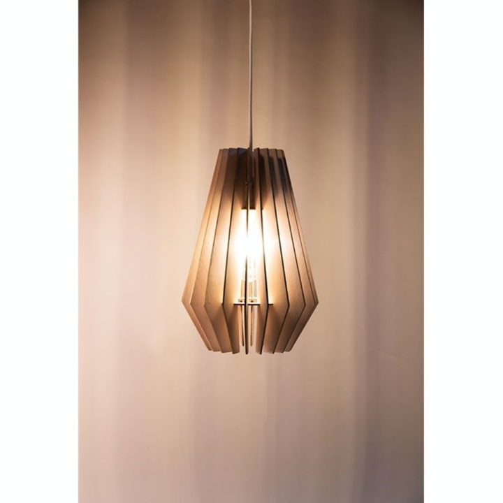 Lampe en bois à lamelles Stockholm 24 x 24 x 35 cm - Rayher - Rougier et Plé