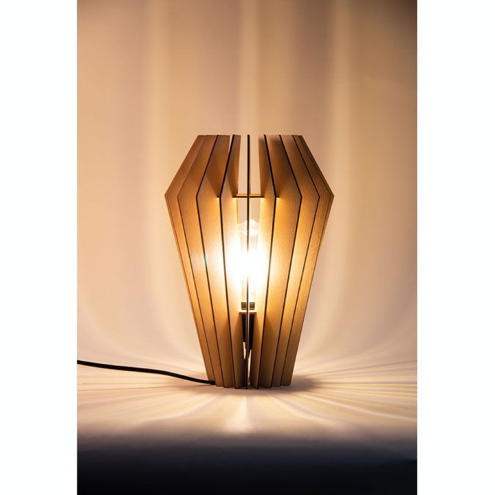 Lampe en bois à lamelles Stockholm 24 x 24 x 35 cm - Rayher - Rougier et Plé