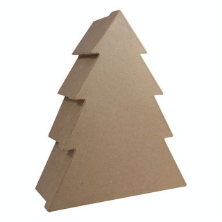 Boîte en papier mâché Sapin 10 x 29,5 x 25 cm - Décopatch - Rougier et Plé
