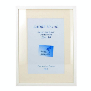 Cadre en MDF Carla blanc + passe-partout - Rougier&Plé - Rougier et Plé