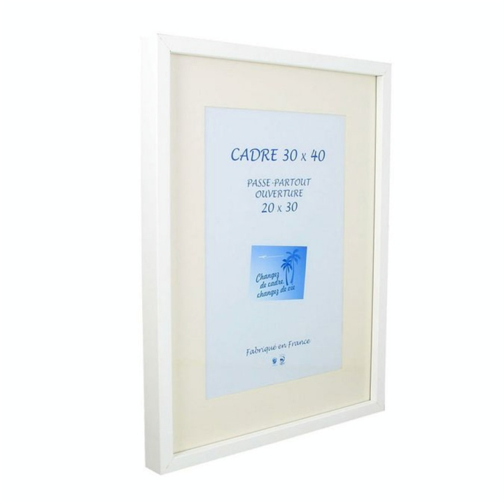 Cadre en MDF Carla blanc + passe-partout - Rougier&Plé - Rougier et Plé