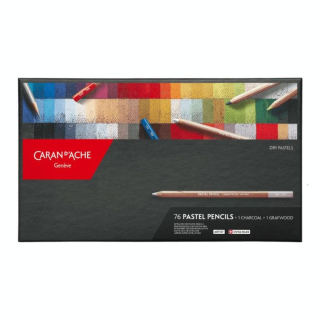 Crayon de couleur Pastel Boîte 76 pcs + 2 crayons - Caran d'Ache - Rougier et Plé