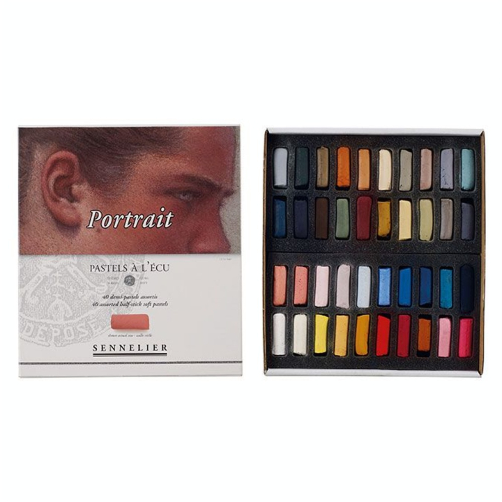 Pastel à l'écu assortiment Portrait boîte de 40 pcs - Sennelier - Rougier et Plé