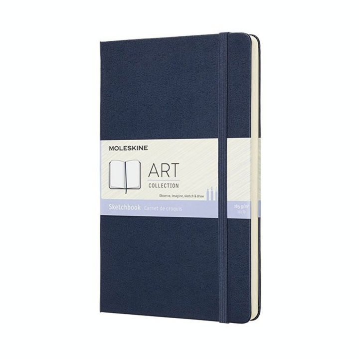 Carnet de croquis Art 13 x21 cm 165 g/m² Bleu saphir - Moleskine - Rougier et Plé