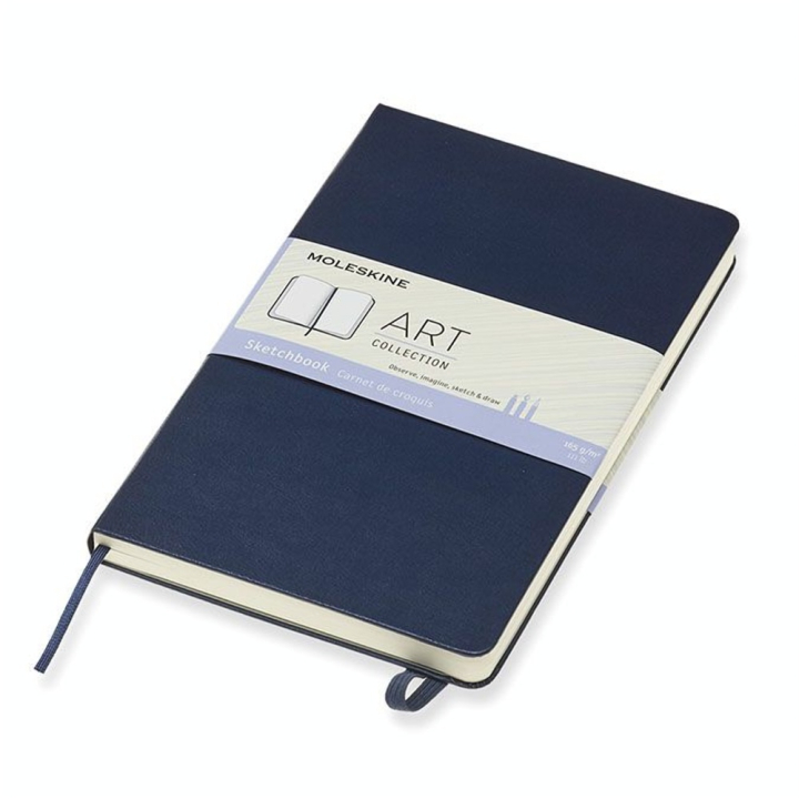 Carnet de croquis Art 13 x21 cm 165 g/m² Bleu saphir - Moleskine - Rougier et Plé