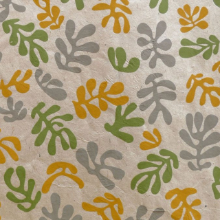 Papier Lokta 50 x 75 cm Mascareignes Violet et jaune - Lamali - Rougier et Plé