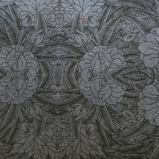 Papier Lokta 50 x 75 cm Rhododendron anthracite - Lamali - Rougier et Plé