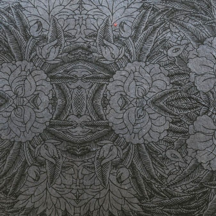 Papier Lokta 50 x 75 cm Rhododendron anthracite - Lamali - Rougier et Plé