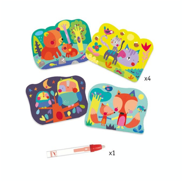 Coloriage des petits Cache dans les bois - Djeco - Rougier et Plé