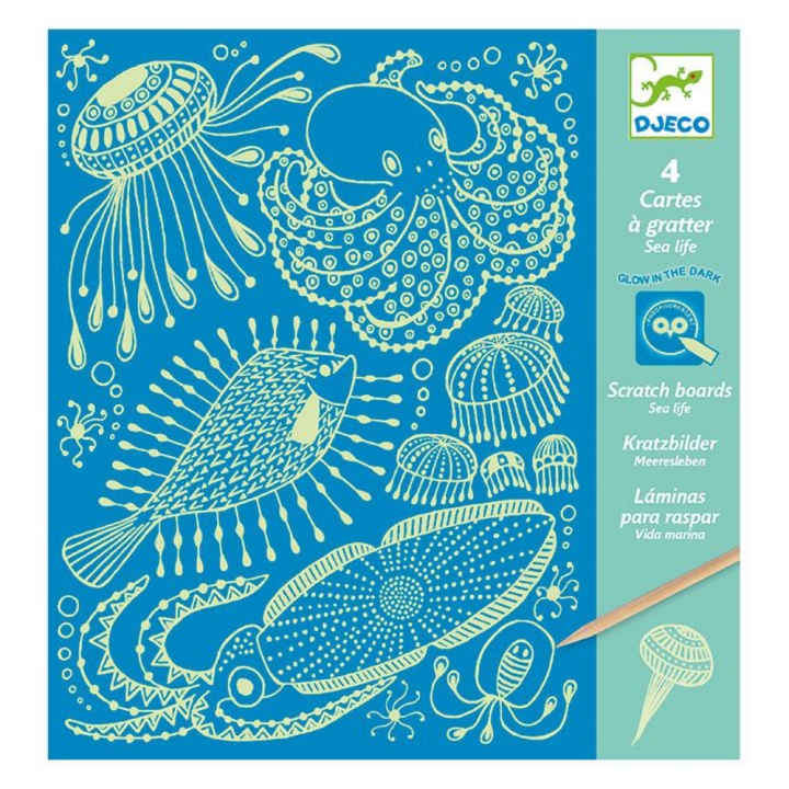 Carte à gratter Sea life - Djeco - Rougier et Plé