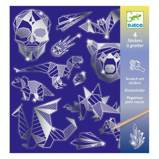 Carte à gratter stickers Iron - Djeco - Rougier et Plé