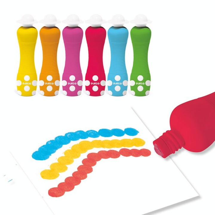 Feutre pour les petits 6 marqueurs mousse - Djeco - Rougier et Plé