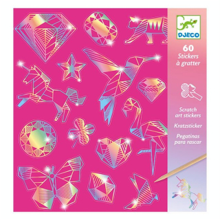 Carte à gratter autocollante Diamond - Djeco - Rougier et Plé