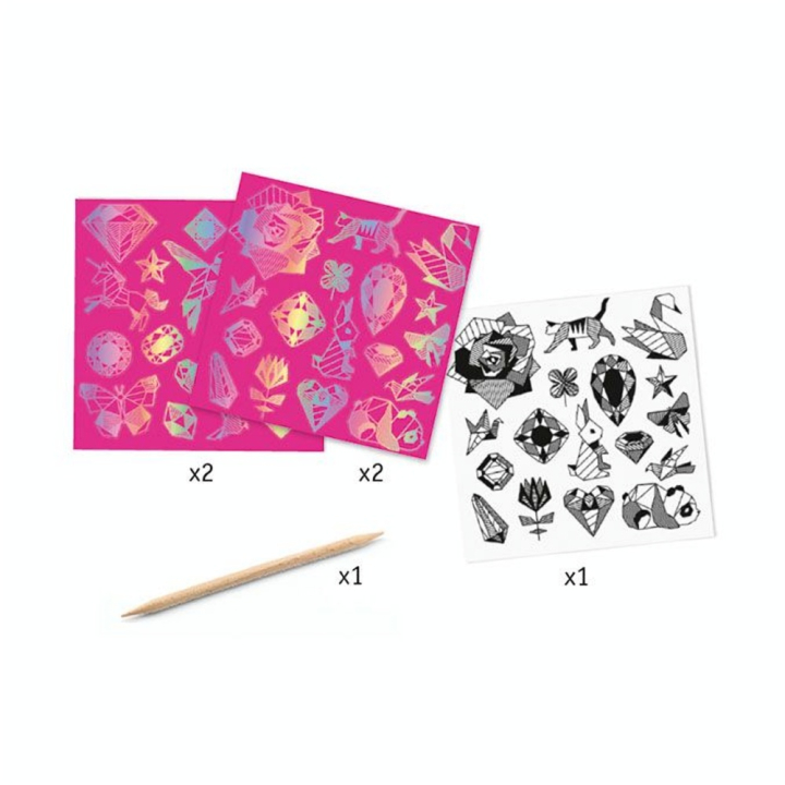 Carte à gratter autocollante Diamond - Djeco - Rougier et Plé