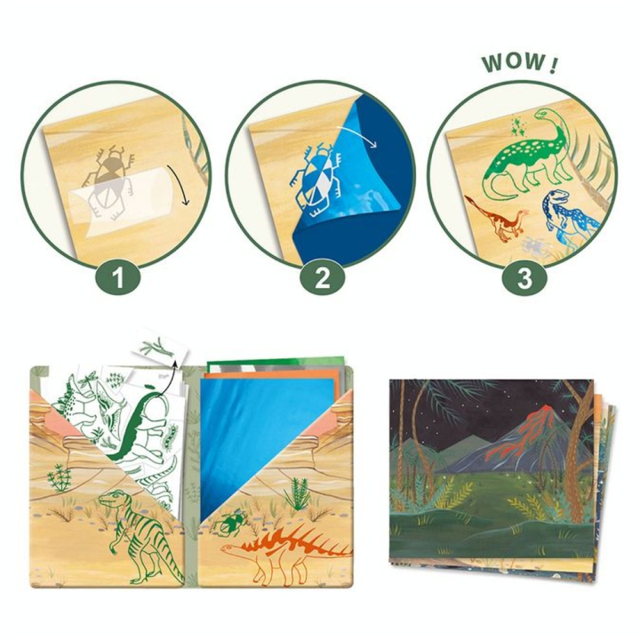 Activité collage Artistic patch Dinosaurus - Djeco - Rougier et Plé