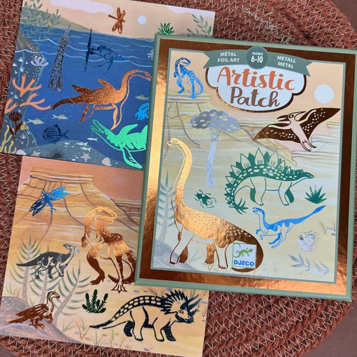 Activité collage Artistic patch Dinosaurus - Djeco - Rougier et Plé