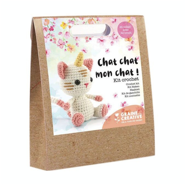 Kit de crochet animal Chat-licorne - Graine Créative - Rougier et Plé