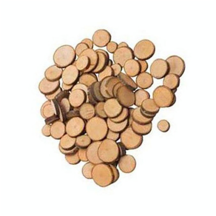 Mini rondelles de bois +/- 70 pcs - Artemio - Rougier et Plé