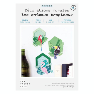 Kit papier Cartes postales les animaux tropicaux - French'Kits - Rougier et Plé