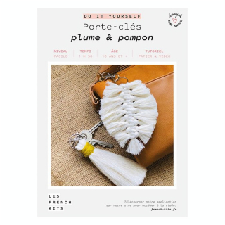 Kit DIY Porte-clés plume & pompon - French'Kits - Rougier et Plé