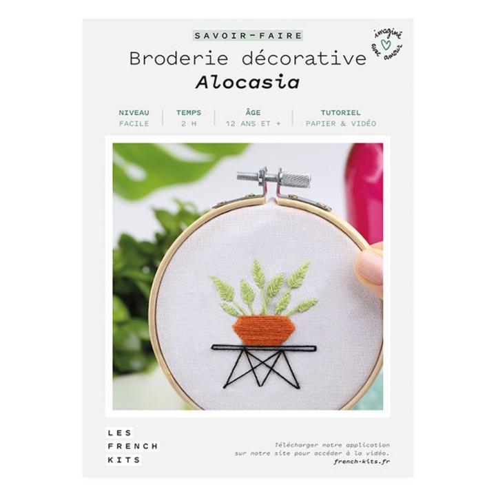 Kit savoir-faire Broderie décorative alocasia - French'Kits - Rougier et Plé