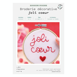 Kit savoir-faire Broderie décorative joli cœur - French'Kits - Rougier et Plé