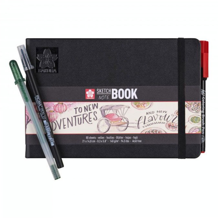 Carnet de dessin Sketch Note Book papier Blanc crème 140 g/m² 80 F - Sakura - Rougier et Plé
