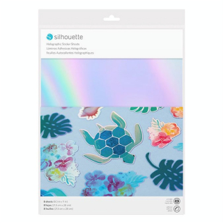 Feuille imprimable autocollante effet Holographique x 8 pcs - Silhouette - Rougier et Plé