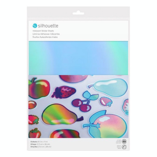 Feuille imprimable autocollante effet Iridescent x 8 pcs - Silhouette - Rougier et Plé