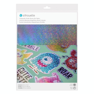 Feuille imprimable autocollante effet Confetti holographique x 8 pcs - Silhouette - Rougier et Plé