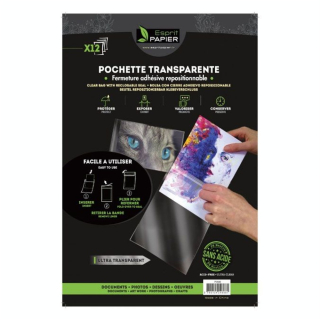 Pochette transparente Polypropylène 50 µ 12 pcs - Esprit Papier - Rougier et Plé