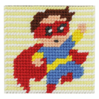 Kit canevas 20 x 20 cm Super Roro - Com 1 Idée - Rougier et Plé