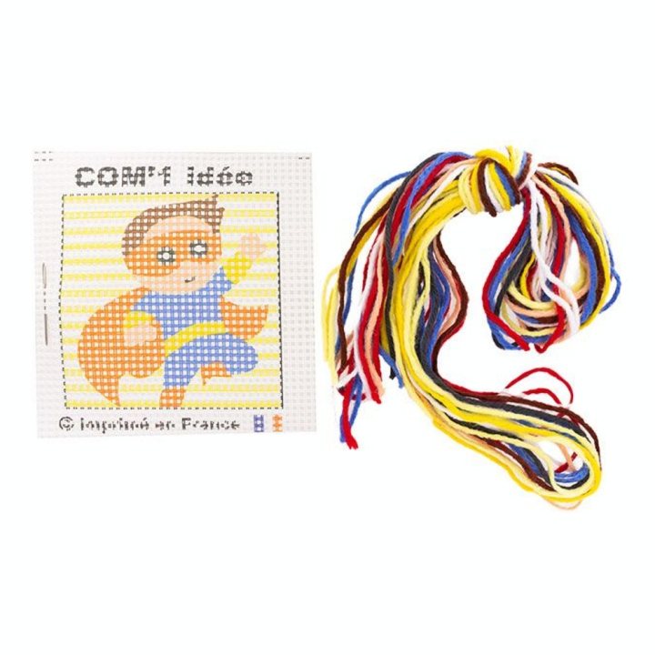 Kit canevas 20 x 20 cm Super Roro - Com 1 Idée - Rougier et Plé