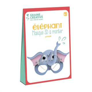 Masque 3D à monter Éléphant - Graine Créative - Rougier et Plé