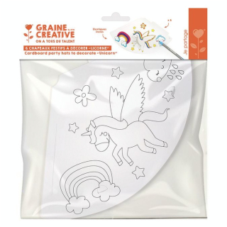 Chapeau pointu Licorne 6 pcs - Graine Créative - Rougier et Plé
