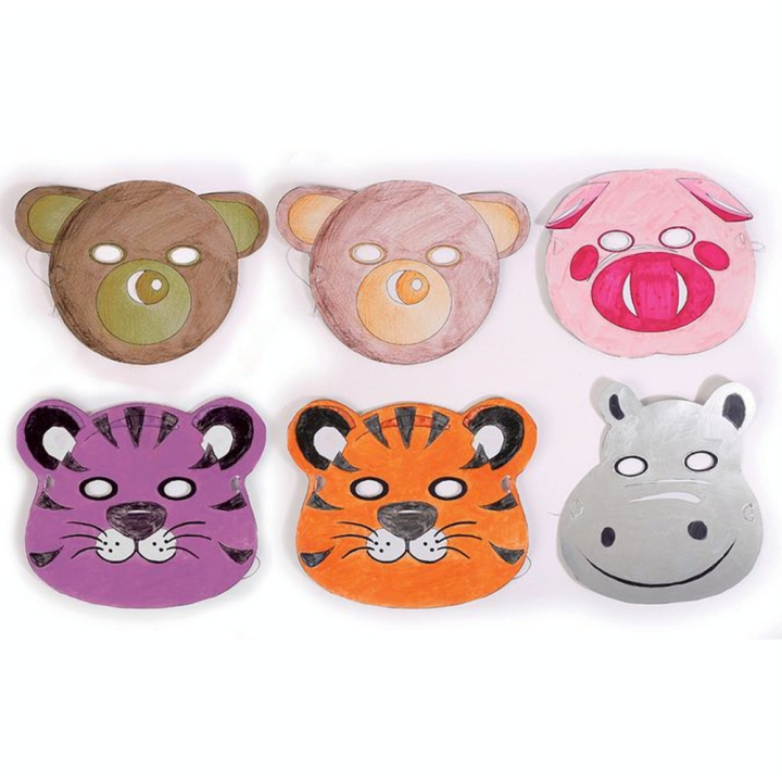 Masque plat Petits animaux 6 pcs - Graine Créative - Rougier et Plé