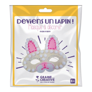 Masque en feutrine kit Lapin - Graine Créative - Rougier et Plé