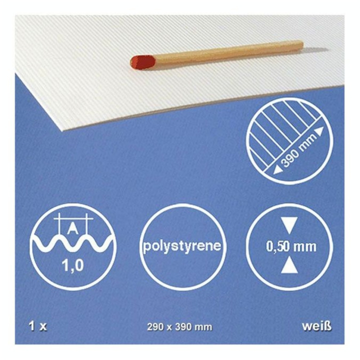 Feuille de polystyrène ondulée 1 mm 29 x 39 cm - Schulcz - Rougier et Plé