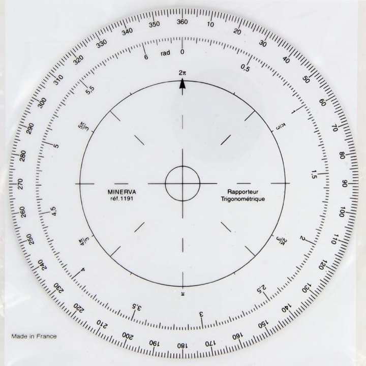Rapporteur trigonométrique - Minerva - Rougier et Plé