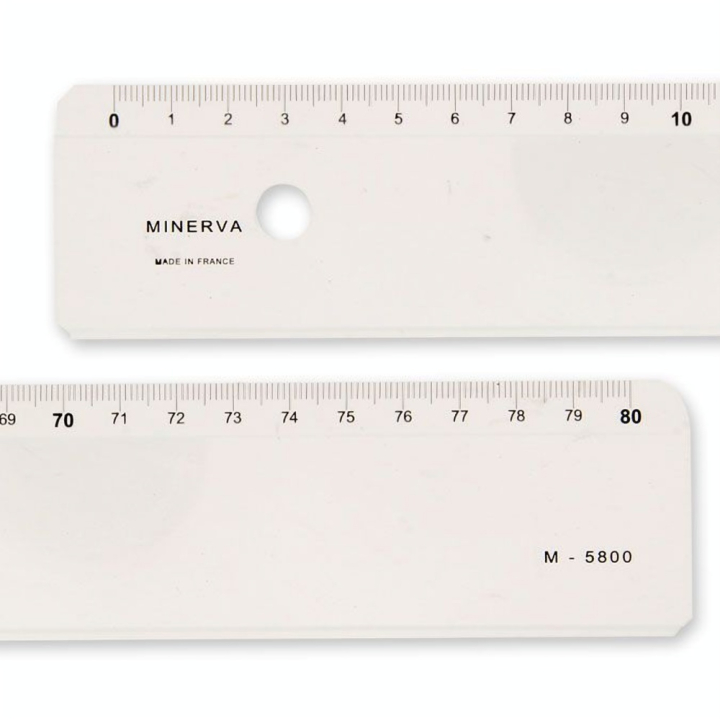 Règle transparente 1 biseau n°5600 80 cm - Minerva - Rougier et Plé