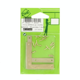 Équerre pour cadre laitonnée 48 mm 4 pcs - CiviC - Rougier et Plé